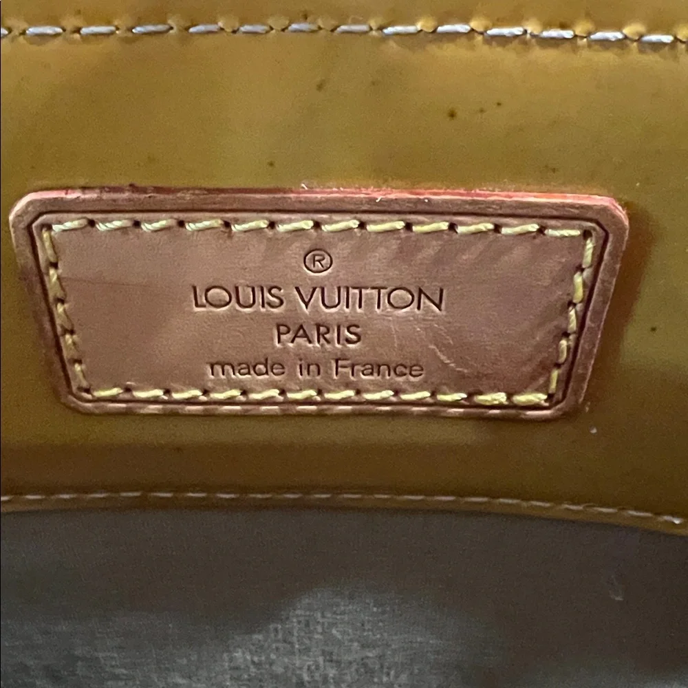 Louis Vuitton LV Vintage Yellow Vernis Reade MM Tote Bag with COA